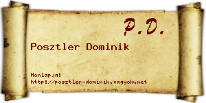Posztler Dominik névjegykártya